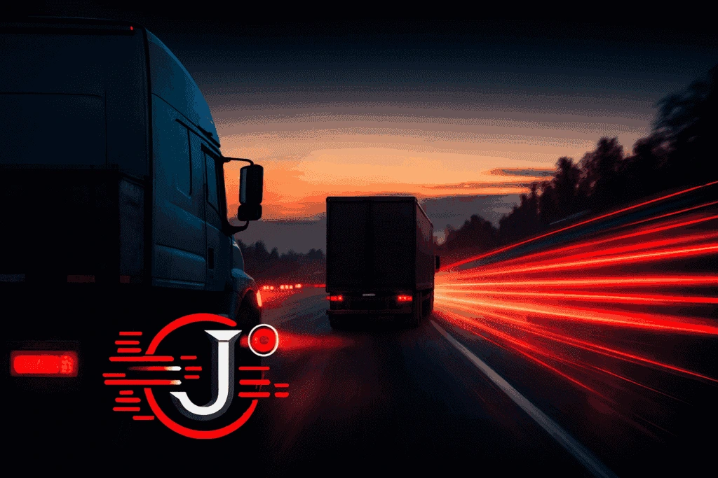 JakeLight truck safety LED brake lights on highway
